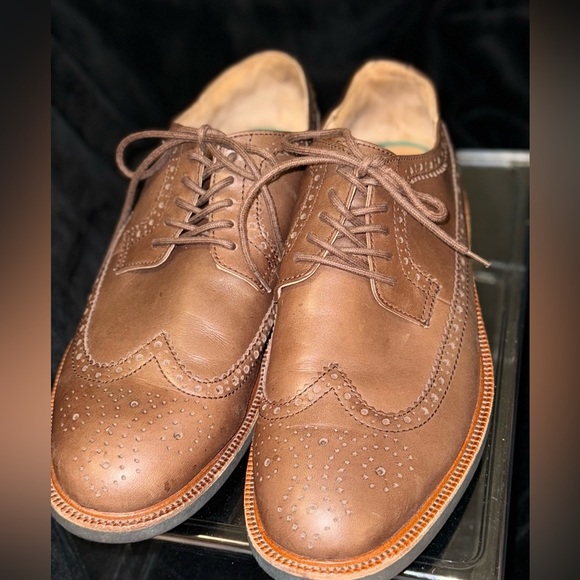 Polo Ralph Lauren Wing Tip Shoe vibram Sole - Picture 2 of 14